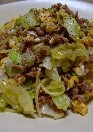 シンプル簡単！キャベツの休日パスタ-レシピのメイン写真