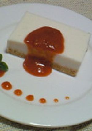 ﾄﾏﾄと豆腐のﾚｱﾁｰｽﾞｹｰｷ-レシピのメイン写真