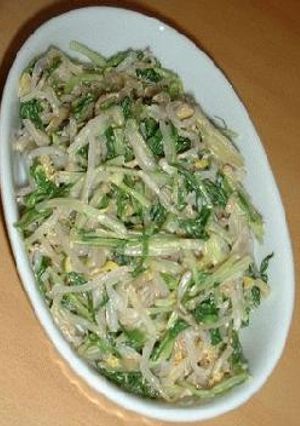 すごくおいしい!もやしと水菜の明太マヨネーズ和え-レシピのメイン写真