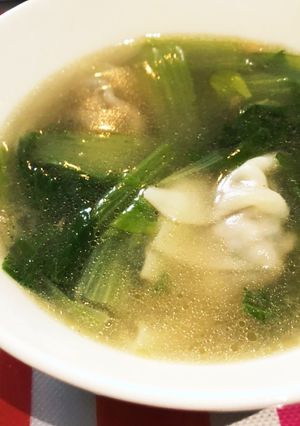 お母さんの水餃子とチンゲン菜の生姜スープ-レシピのメイン写真