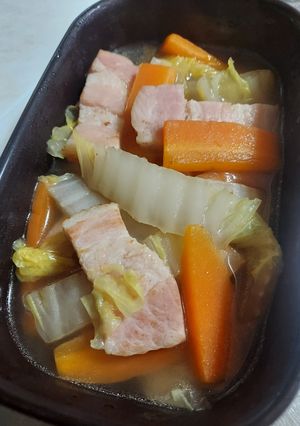 【簡単時短】ベーコンと白菜コンソメ煮-レシピのメイン写真