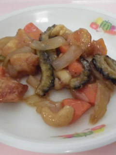 鶏肉とゴーヤの炒め物★宇都宮学校給食-レシピのメイン写真