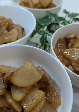 大根1本分と鶏もも肉の炒め物-レシピのメイン写真