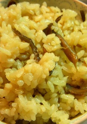 簡単♪美味しい♪なめ茸瓶で炊き込みご飯-レシピのメイン写真