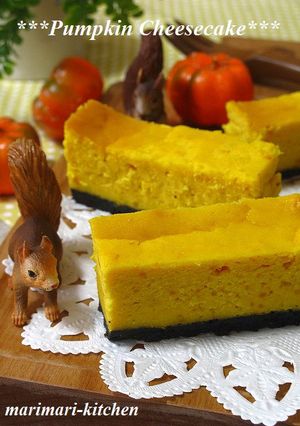 ハロウィンにも♥かぼちゃのチーズケーキ-レシピのメイン写真