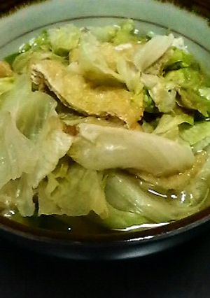 レタスと油揚げの煮びたし-レシピのメイン写真