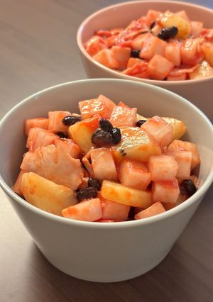 大根とキウイとサラダチキンの納豆サラダ-レシピのメイン写真