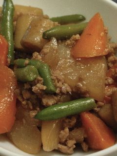 根野菜の煮もの〜ひき肉あん仕立て〜-レシピのメイン写真