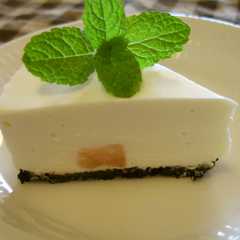 รูปของ りんごのレアチーズケーキ♥