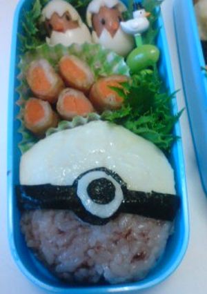 ポケモンきゃら弁②　モンスターボール-レシピのメイン写真