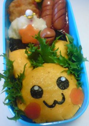 ポケモンきゃら弁①ピカチュウ-レシピのメイン写真