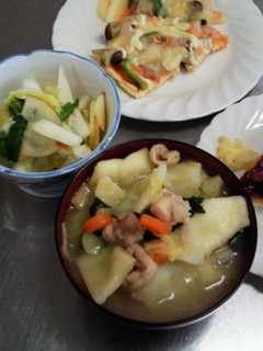 野菜なべの素でほうとうすいとん-レシピのメイン写真