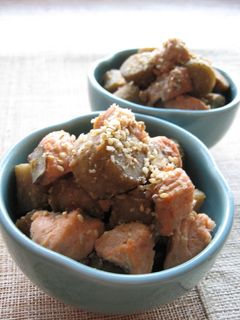鮭とごぼうの胡麻味噌煮-レシピのメイン写真