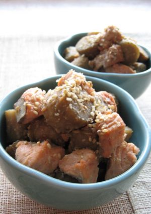 鮭とごぼうの胡麻味噌煮-レシピのメイン写真