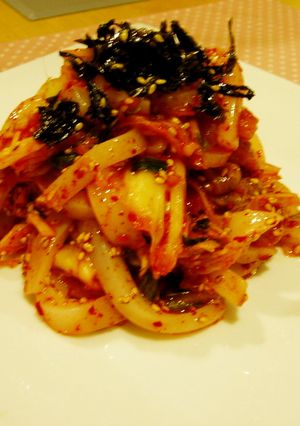 キムチとイカの炒め物-レシピのメイン写真