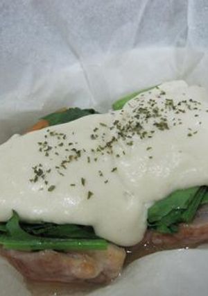 鶏肉の包み焼き～ホワイトソースで～-レシピのメイン写真