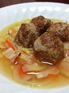 ロールキャベツ風~肉だんごスープ~-レシピのメイン写真
