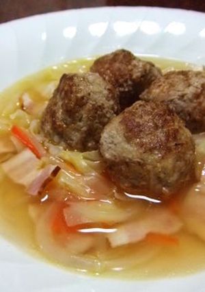 ロールキャベツ風~肉だんごスープ~-レシピのメイン写真