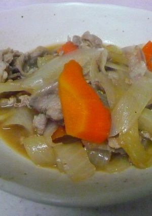 簡単　豚肉と玉ねぎ煮-レシピのメイン写真
