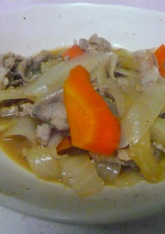 簡単　豚肉と玉ねぎ煮-レシピのメイン写真