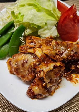 鶏むね肉のごまチーズ甘酢合え-レシピのメイン写真