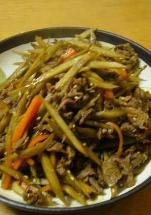 ご飯が進む牛肉とごぼうのきんぴら-レシピのメイン写真