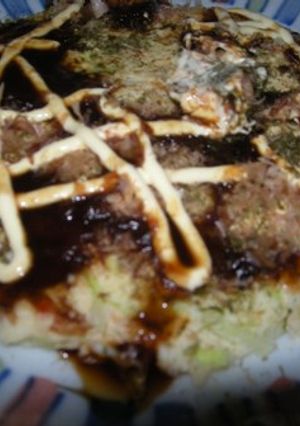 超ヘルシー！レンジで豆腐おからお好み焼き-レシピのメイン写真