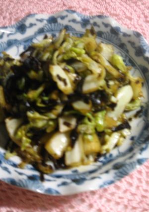 キャベツと塩昆布のヘルシー炒め-レシピのメイン写真