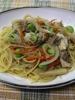和風スープパスタ きのことシーチキン入り-レシピのメイン写真