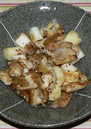 鶏皮と白ネギの七味唐辛子炒め-レシピのメイン写真