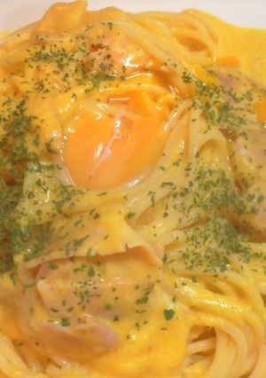 かぼちゃの濃厚カルボナーラ❤-レシピのメイン写真