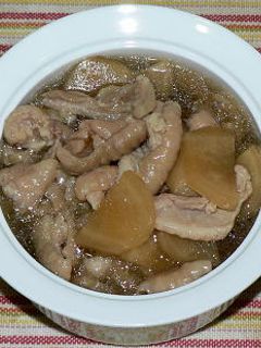 鶏皮と新生姜のめんつゆ煮-レシピのメイン写真