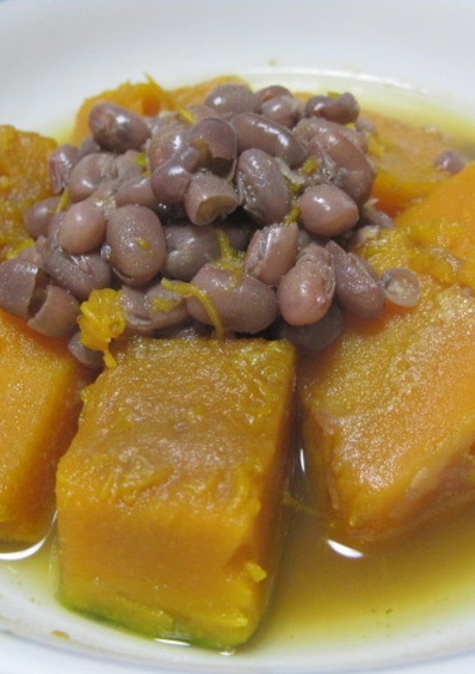 かぼちゃと小豆の煮物-レシピのメイン写真
