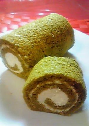 簡単☆抹茶のロールケーキ-レシピのメイン写真