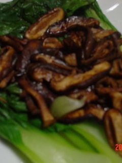 ちんげん菜としいたけの簡単炒め!弁当可-レシピのメイン写真