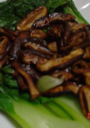 ちんげん菜としいたけの簡単炒め!弁当可-レシピのメイン写真