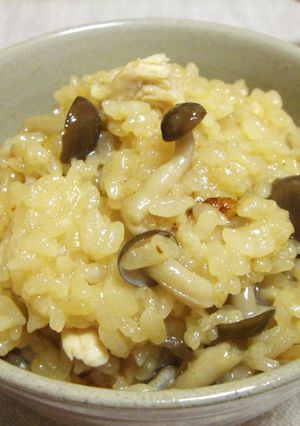 きのこと鶏肉のおこわ風炊き込みご飯-レシピのメイン写真