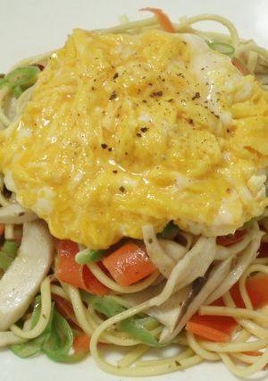 ☆トロトロ卵と野菜のバジルパスタ☆-レシピのメイン写真