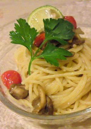 なめことアンチョビのパスタ-レシピのメイン写真
