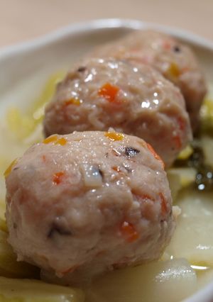 はくさいと鶏だんごのあっさり蒸し煮-レシピのメイン写真