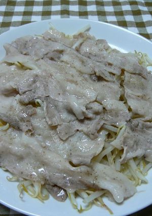 レンジで☆豚バラともやしの酒蒸し-レシピのメイン写真