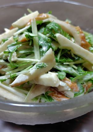 長芋と水菜のちくわ入りサラダ-レシピのメイン写真