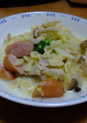 パスタクリームスープ-レシピのメイン写真