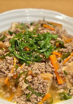 大葉香る厚揚げと肉野菜の炒め煮-レシピのメイン写真