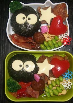 うちの定番!!まっくろくろすけ★キャラ弁-レシピのメイン写真
