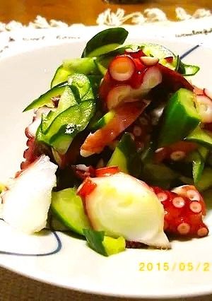 たこときゅーりの酢の物-レシピのメイン写真