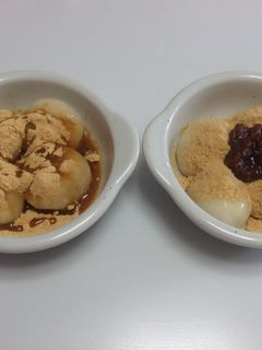 あつあつ白玉団子の黄粉がけ-レシピのメイン写真