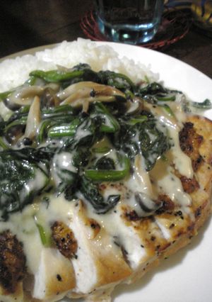 鶏むね肉の蒸し焼き　ホワイトソースがけ-レシピのメイン写真