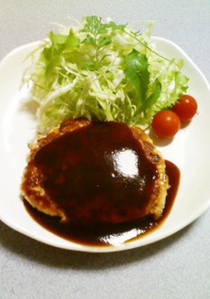 とりひき肉と豆腐のヘルシーハンバーグ。-レシピのメイン写真