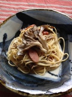 舞茸とウインナーのクリームパスタ-レシピのメイン写真
